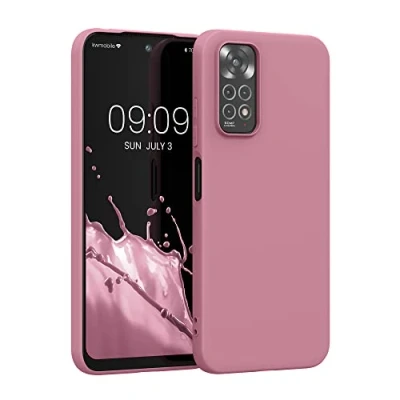 Afbeelding van kwmobile telefoonhoesje geschikt voor Xiaomi Redmi Note 11 / 11S Hoesje smartphone Back cover in donkerroze