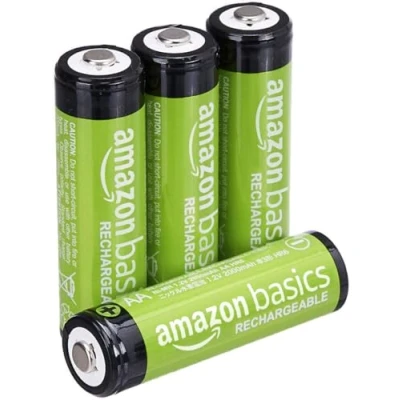 Afbeelding van Amazon Basics Set van 4 voorgeladen AA NiMh oplaadbare batterijen (afbeelding kan afwijken)