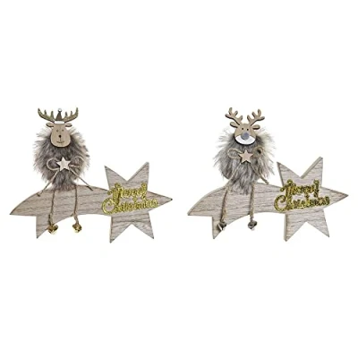 Afbeelding van Kerstversiering DKD Home Decor Hout MDF (20 x 3 18 cm) (2 pcs)