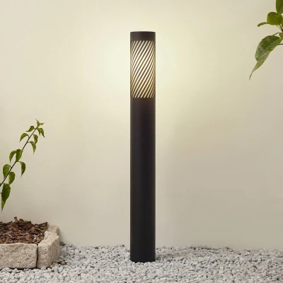 Afbeelding van Lindby Tuinpad verlichting 1licht Aluminium, staal, kunststof H: 95.3 cm E27 zwart mat