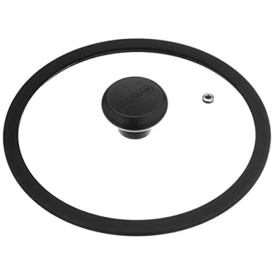 Afbeelding van Moneta Glazen deksel, siliconen rand, glas, transparant, diameter 20 cm