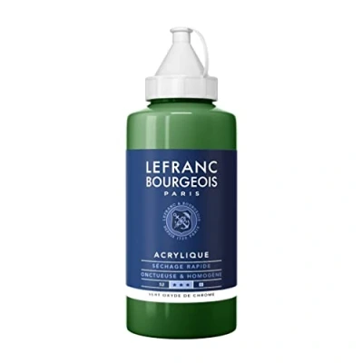 Afbeelding van Lefranc &amp; Bourgeois 300370 fijne acrylverf, Tube van 750 ml, Sterke pigmentatie, Goed dekkingsvermogen, Homogene romige textuur, chroomoxide groen.