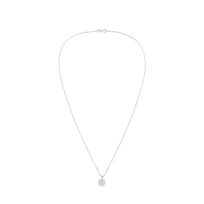 Afbeelding van Elli Sparkling COIN Necklace Ketting, Dames, Maat: 45, Silberfarben