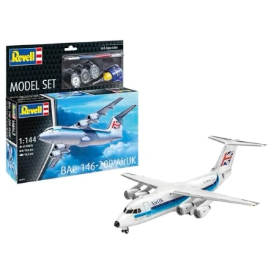 Afbeelding van 1:144 Revell 63791 Bae 146 200 (RJ85) AirUK Straaljager Model Set Plastic Modelbouwpakket