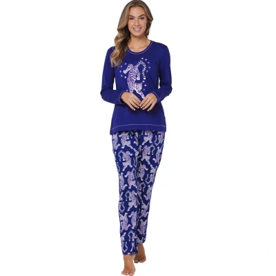 Afbeelding van Rebelle Tiger Star Pyjama Bio Katoen Paars Maat 46