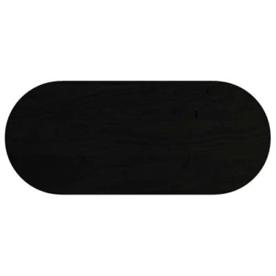 Afbeelding van vidaXL Tafelblad 140x60x2 cm ovaal massief eikenhout donkerbruin