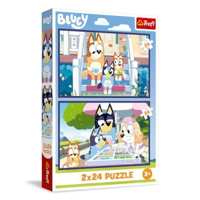 Afbeelding van Trefl Puzzle 2 x 24 Bluey (48 onderdelen)