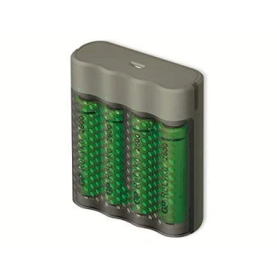 Image de GP Batteries Chargeur Rapide De Piles Usb + 4 Aa 2600 Mah Rechargeables (gpm451/270aahce 2b4)