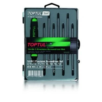 Afbeelding van TOPTUL GAAW0804 Bit schroevendraaier T6, T7, T8, T9, T10, T15, T120, T125, PH0, PH00, PH1 Gesplitst, Kruisgleuf (PH)