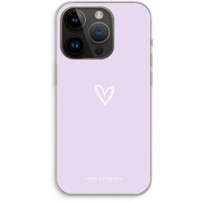 Afbeelding van Case Company® hoesje geschikt voor iPhone 14 Pro Klein hartje paars Soft Cover Telefoonhoesje Bescherming aan alle Kanten en Schermrand