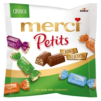 Afbeelding van merci Petits Crunch Collection (1 x 125 g) / fijne chocolade in 4 soorten