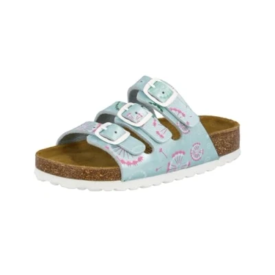 Afbeelding van Lico Bioline Flower Kids pantoffels voor meisjes, mintgroen