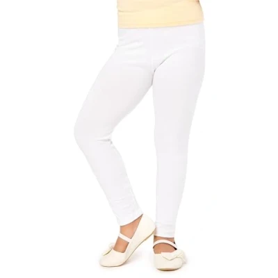 Afbeelding van Merry Style MS MS10 130 LE Meisjes Lang Leggings Sport Vrijetijdsbroek Viscose Sporbroek Yogabroek Wit 146