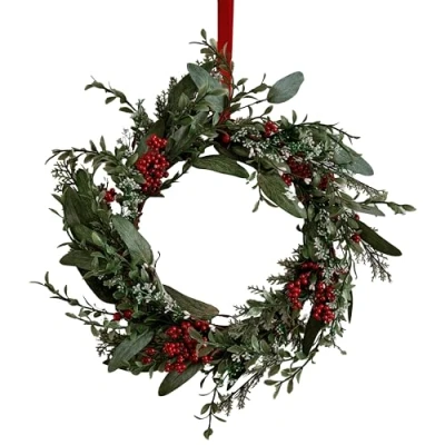 Afbeelding van Kerstkrans Bessen &amp; Bladeren