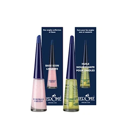 Afbeelding van Herome Voedende Nagelriemolie &amp; Ridge Filling Base Coat Nagelverstevigende Nagelverzorging 2x10ml
