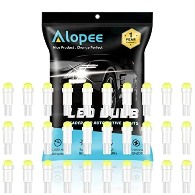Afbeelding van Alopee T5 74 73 37 2721 LED lampen, 1SMD 12VDC lamp voor auto dashboard indicator (wit)