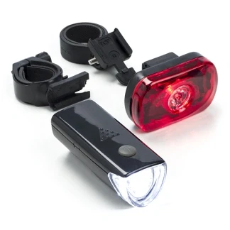 Afbeelding van Fietsverlichtingset Batterijen (Kunststof ringen, 14 lum)