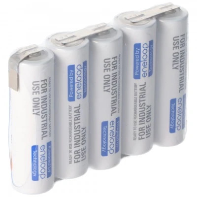 Afbeelding van eneloop 6 volt batterijpakket F1x5 5 / BK 3MCCE met soldeertag