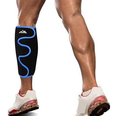Afbeelding van supregear Kuitsteunen, verstelbare spalken compressie kalf wrap voor spierzwelling, pijnverlichting, wandelen, training, comfortabel, ademend, mannen en vrouwen
