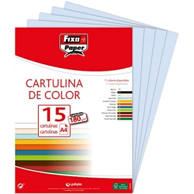Afbeelding van Fixo Paper 1110637 karton, A4, 180 g/m², 15 stuks, hemelsblauw