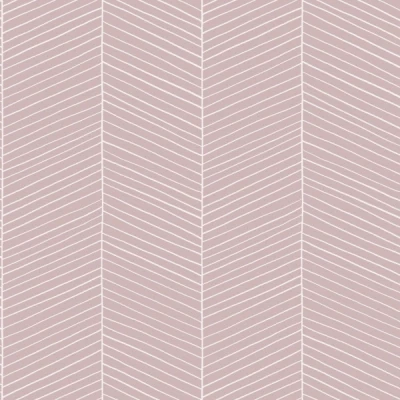 Afbeelding van ESTAhome behang visgraat motief oudroze 139107 0,53 x 10,05 m