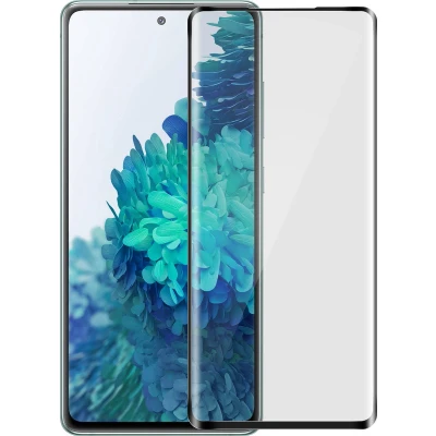 Afbeelding van Gehard Glas Geschikt voor Samsung Galaxy S20 FE 9h Afgeschuinde randen BigBen zwart