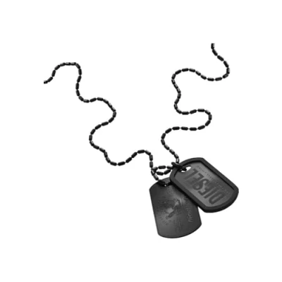 Afbeelding van Diesel heren Ketting met hanger DX1554001 in de kleur Zwart