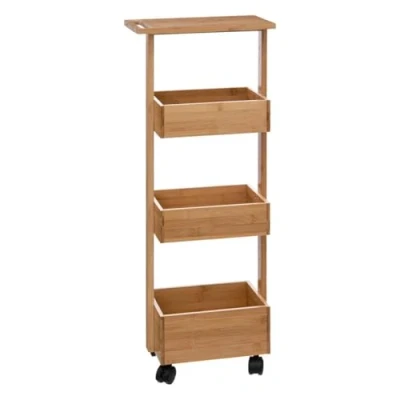 Afbeelding van 5five trolley met 4 niveaus bamboe