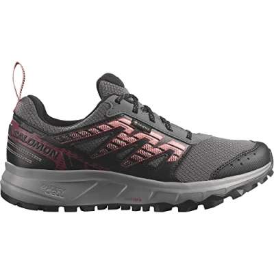 Afbeelding van Salomon Wander GTX Outdoorschoenen, Dames, Maat: 38, Plum kitten/black/peach amber Kunststof/ textiel