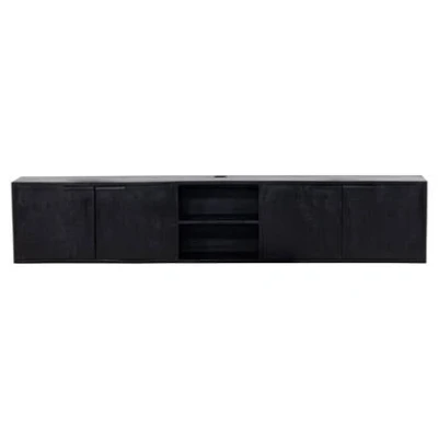 Afbeelding van Giga meubel Zweven Tv IjzerHout Zwart 200x30x40 Zen
