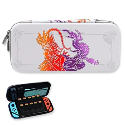 Afbeelding van WUERKIYA Beschermhoes compatibel met Switch en OLED, harde draagtas opbergruimte voor 10 consolespellen accessoires
