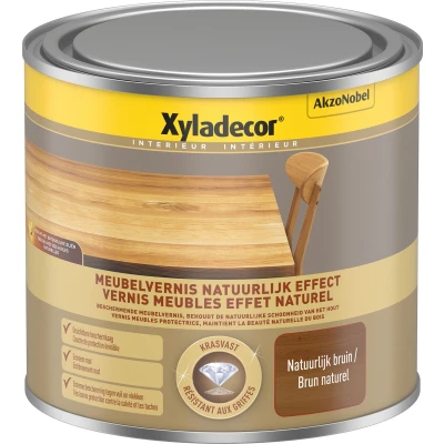 Afbeelding van Xyladecor Meubelvernis Natuurlijk Effect Bruin 0.5L