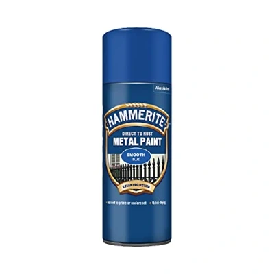 Afbeelding van Hammerite Direct voor roest glad spuitbus verf spray alle kleuren beschikbaar blauw
