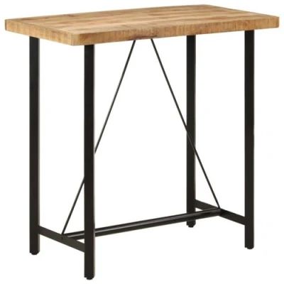 Afbeelding van Bartafel 55X55X107 cm Massief Mangohout En Ijzer 1 / 110 x 55 107