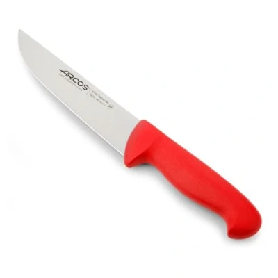 Afbeelding van Arcos Serie 2900 Slagersmes Steakmes 180 mm nitrum roestvrijstalen lemmet handvat van polypropyleen kleur rood