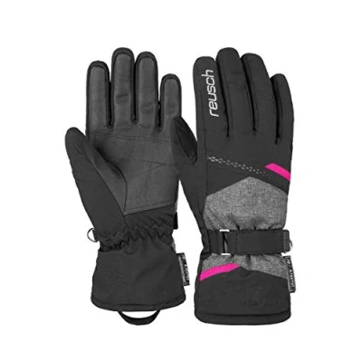 Afbeelding van Reusch Hannah R TEX® XT dames vingerhandschoenen in delicaat design, zwart/zwart/gemêleerd/lichtroze, maat 6