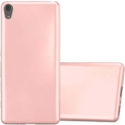 Afbeelding van Cadorabo Hoesje geschikt voor Sony Xperia XA in METALLIC ROSE GOUD Beschermhoes gemaakt van flexibel TPU silicone Case Cover