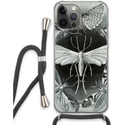 Afbeelding van Case Company® hoesje met Koord geschikt voor iPhone 13 Pro Max Haeckel Tineida Telefoonhoesje Zwart Extra Bescherming aan alle Kanten en Over de Schermrand