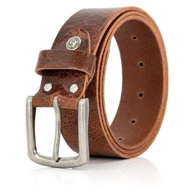 Afbeelding van Lindenmann buffelleren herenriem, 40 mm breed en 3,8 sterk, verstelbaar, donkerbruin, Dunkelbraun