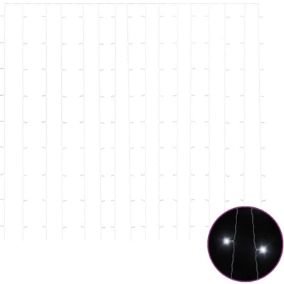 Afbeelding van Lichtsnoergordijn met 300 LED&#039;s en 8 functies 3x3 m koudwit
