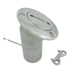 Afbeelding van Rvs dekvuldop &#039;water&#039; slangaansluitingdiameter 38mm flensdiameter 76mm 30graden model