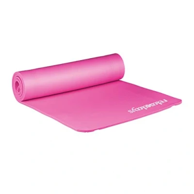 Afbeelding van Relaxdays yogamat dik sportmat workout matje jogamat joga mat 60 x 180 roze