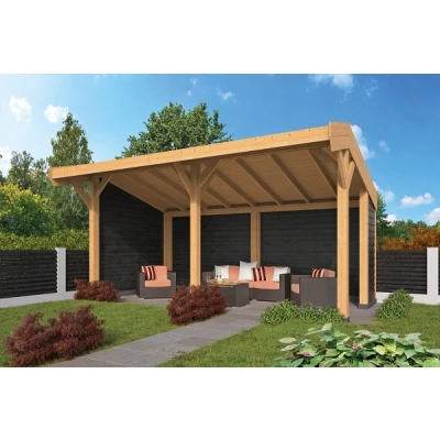 Afbeelding van Lariks Douglas Kapschuur Goor met zwarte wanden DHZ bouw 600x390cm