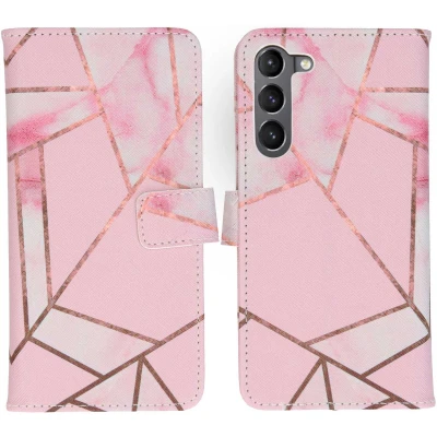 Afbeelding van iMoshion Hoesje Met Pasjeshouder Geschikt voor Samsung Galaxy S23 Plus Design Softcase Bookcase Roze / Pink Graphic