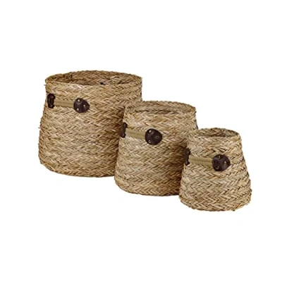 Afbeelding van Basket spelset DKD Home Decor Zeegras (30 x 30 28 cm)
