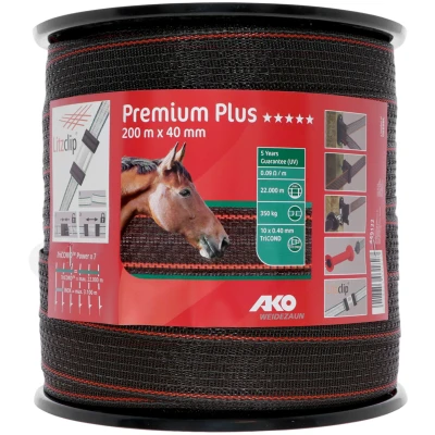 Afbeelding van Ako premium plus schriklint bruin/oranje 40mm 200mtr