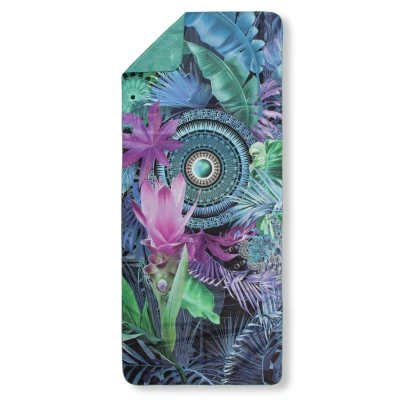 Afbeelding van HIP Strandlaken &quot;mandala&#039;s, bladeren en bloemen&quot; Multi (100x180 cm) Katoen velour