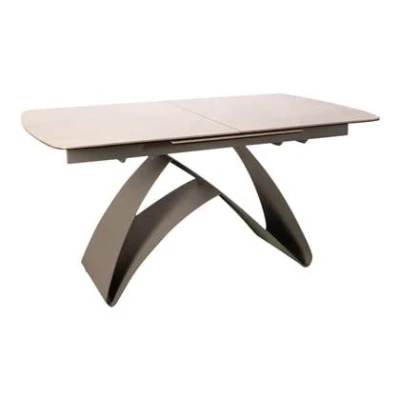 Afbeelding van PTMD Shiva grey ceramic diningtable extendable leg