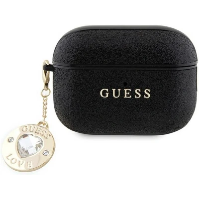 Afbeelding van Guess Diamond Charm Case Geschikt voor Apple Airpods Pro 2 (2e gen) Zwart