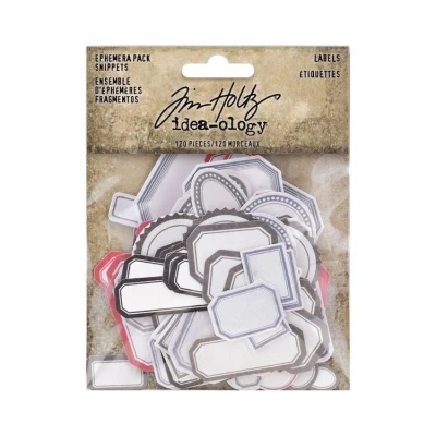 Afbeelding van Idea ology Tim Holtz Christmas Ephemera Snippets Labels (TH94188)